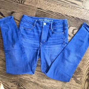 Size 8 Light Blue American Eagle high rise jeggings
